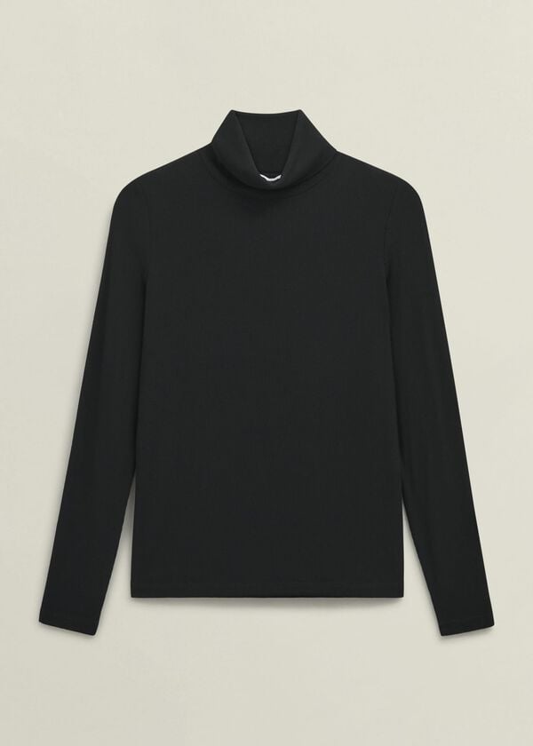 Hobbs Kiera Ribbed Rollneck Black