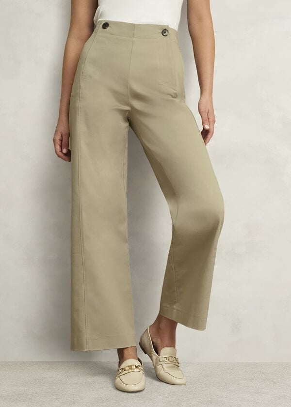 Hobbs Kimmi Crop Trousers Neutral