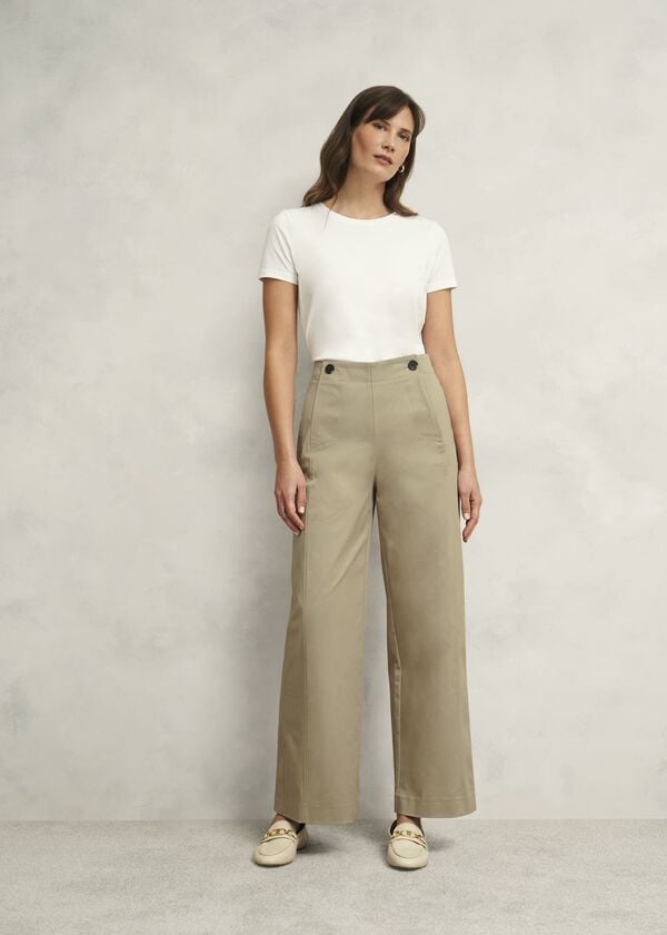 hobbs Kimmi Crop Trousers Neutral