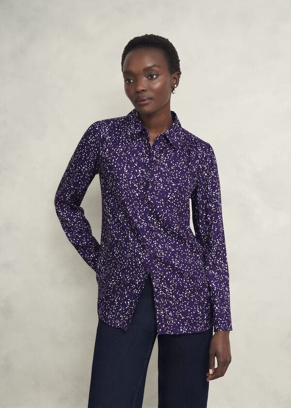 Hobbs Kirsty Shirt Purple Multi