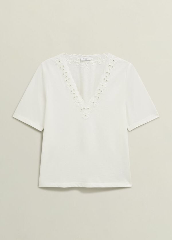 Hobbs Kristen Cotton Top Hobbs Ivory