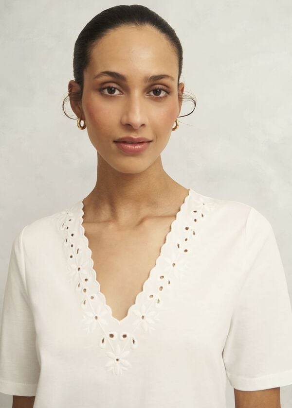 Hobbs Kristen Cotton Top Hobbs Ivory