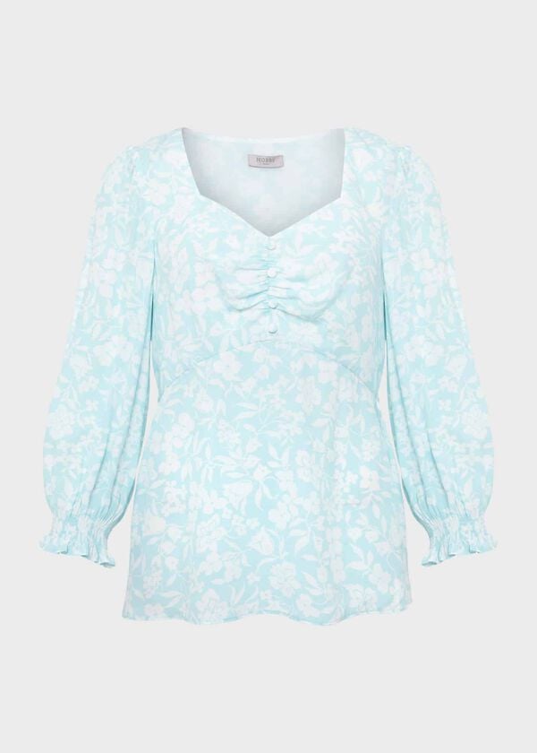 Hobbs Kristina Top Blue Ivory