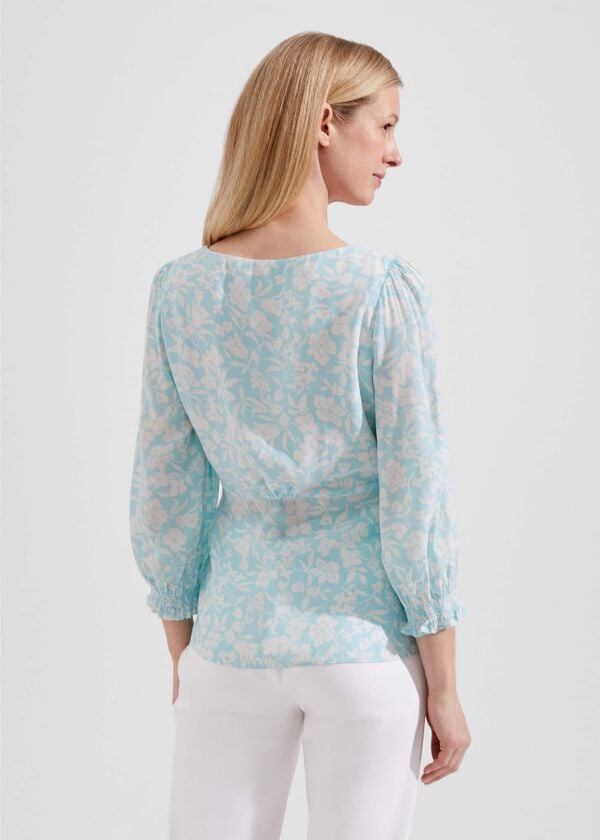 Hobbs Kristina Top Blue Ivory