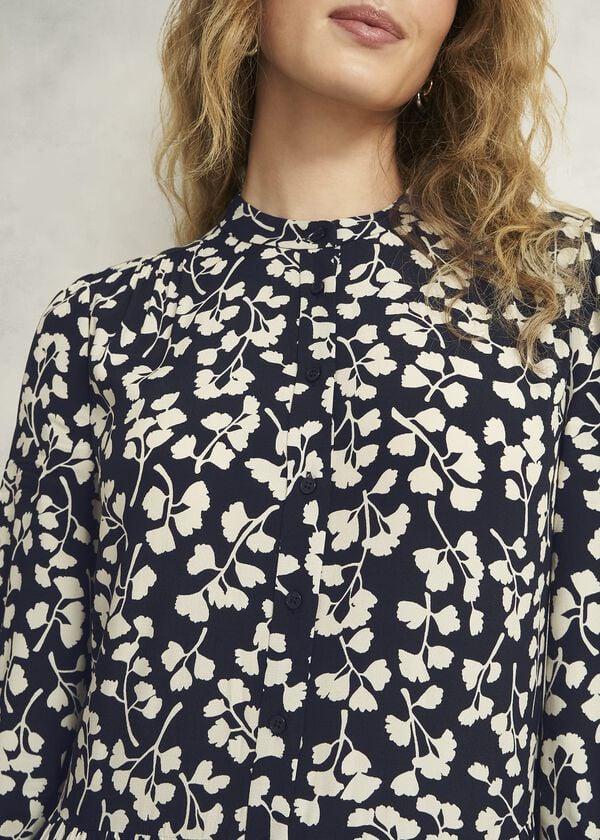 Hobbs Lacey Dress Navy Cream