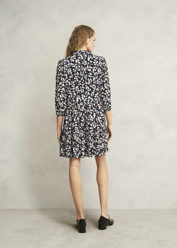 Hobbs Lacey Dress Navy Cream