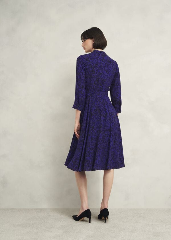 Hobbs Lainey Dress Navy Blue