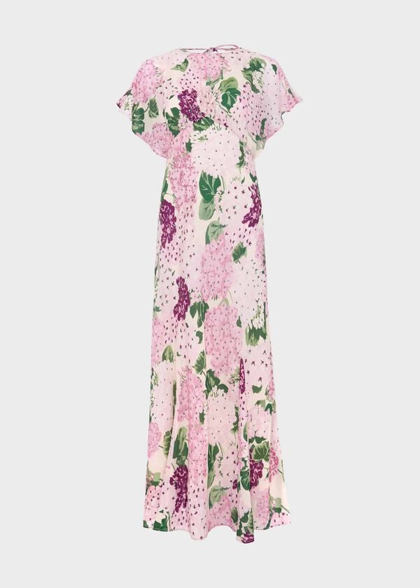 Hobbs Lalena Sequin Floral Dress Cream Multi