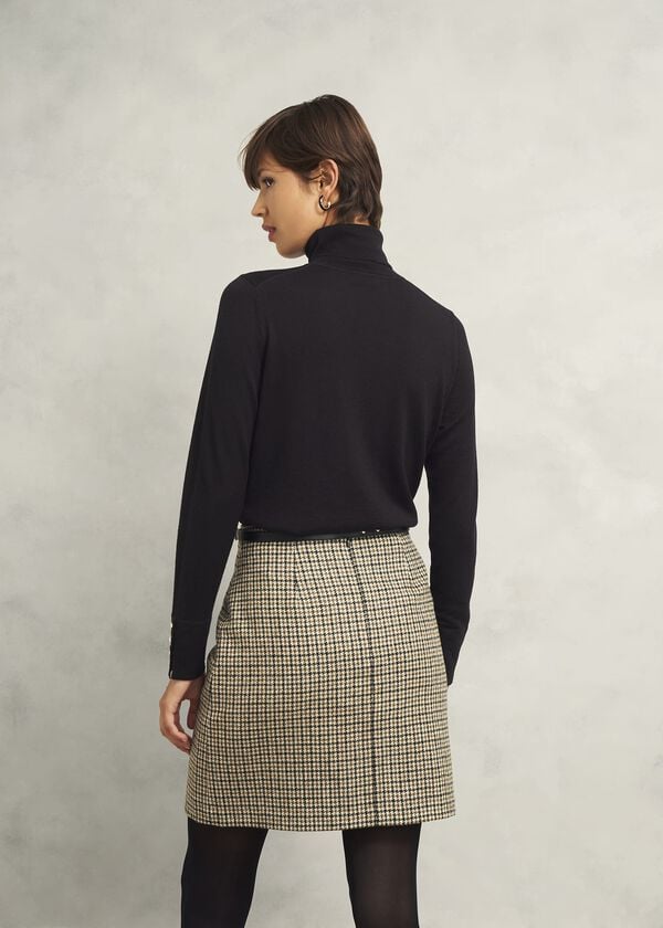 Hobbs Lara Merino Wool Roll Neck Jumper Black