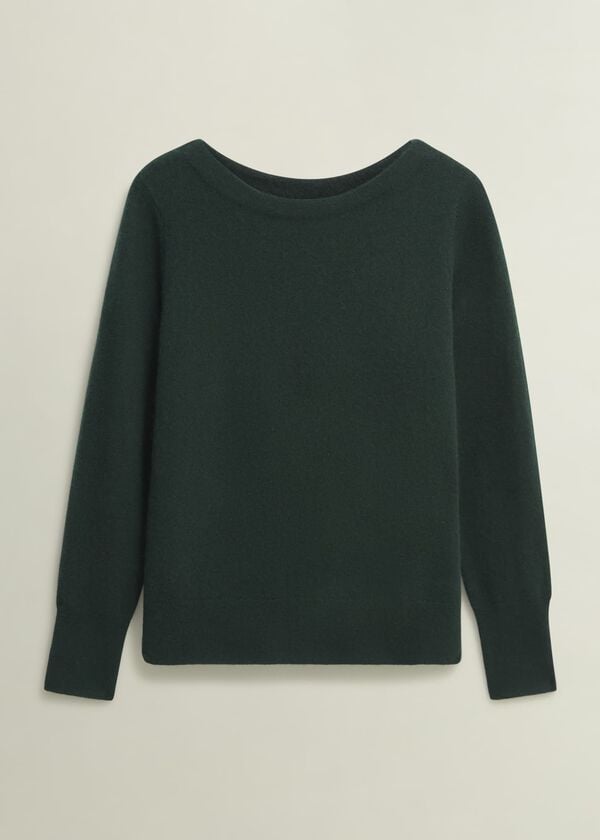 Hobbs Larina Cashmere Jumper Hawthorn Green