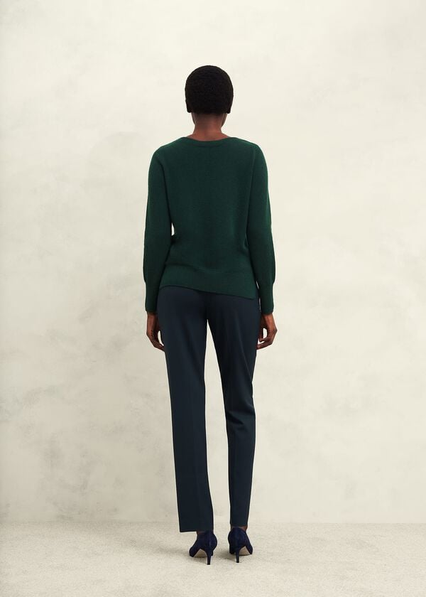 Hobbs Larina Cashmere Jumper Hawthorn Green