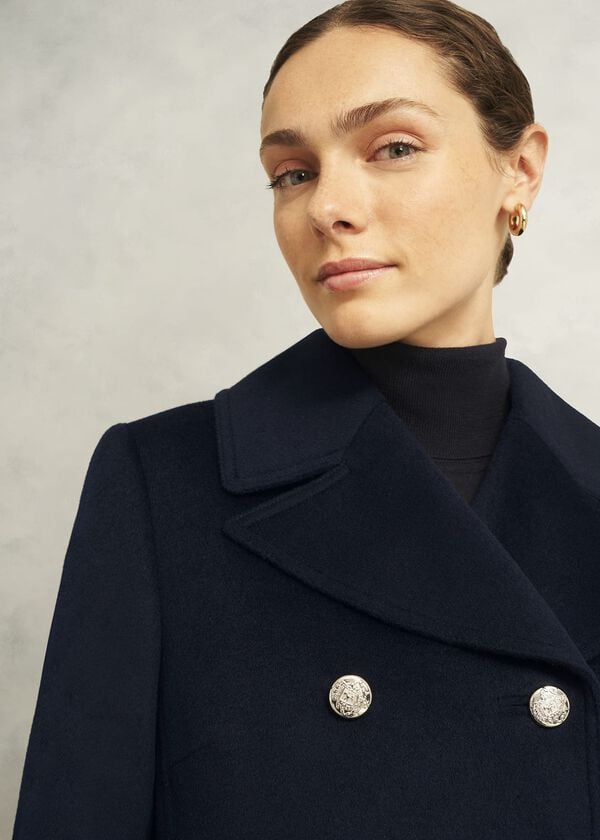 Hobbs Larna Wool Coat Navy