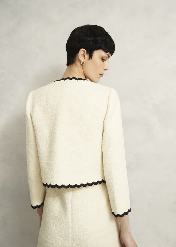 Hobbs Laskett Boucle Jacket Buttercream