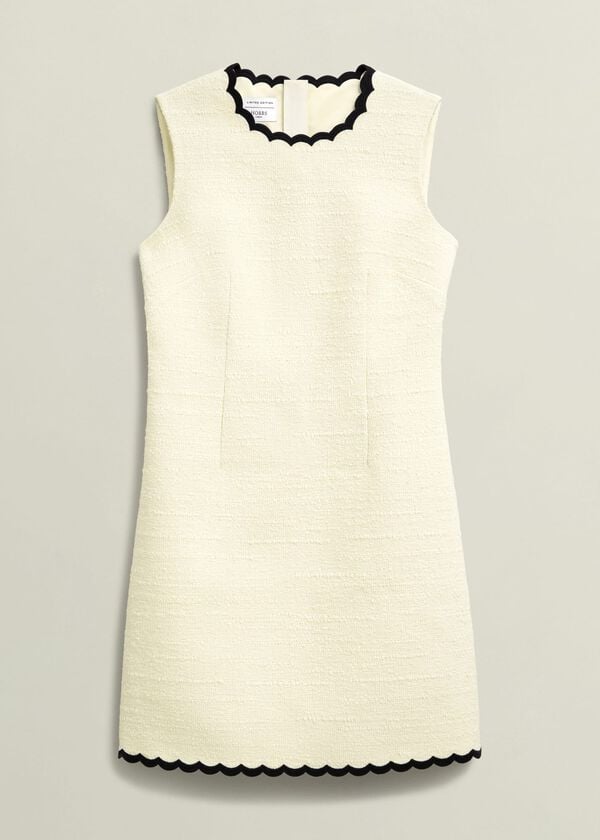 Hobbs Laskett Boucle Mini Dress Buttercream