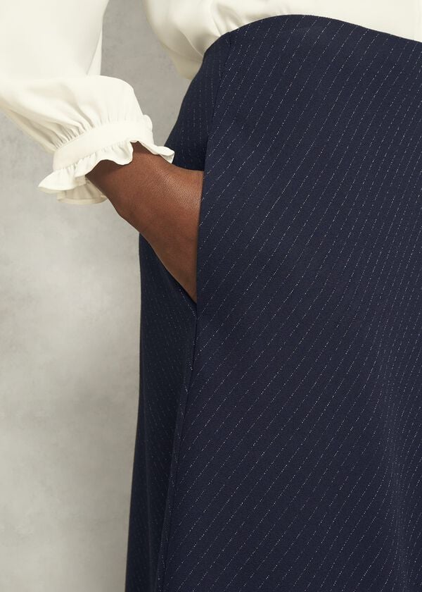 Hobbs Laura Skirt Navy Ivory