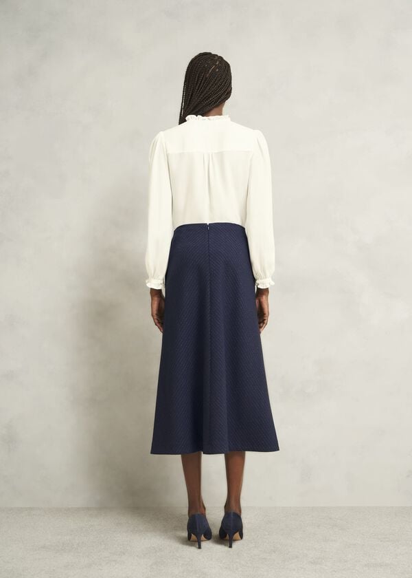 Hobbs Laura Skirt Navy Ivory