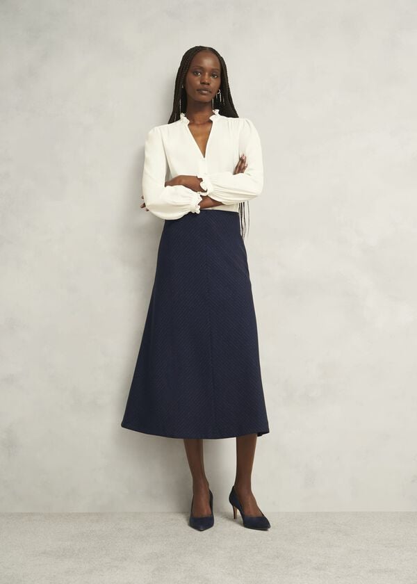 hobbs Laura Skirt Navy Ivory