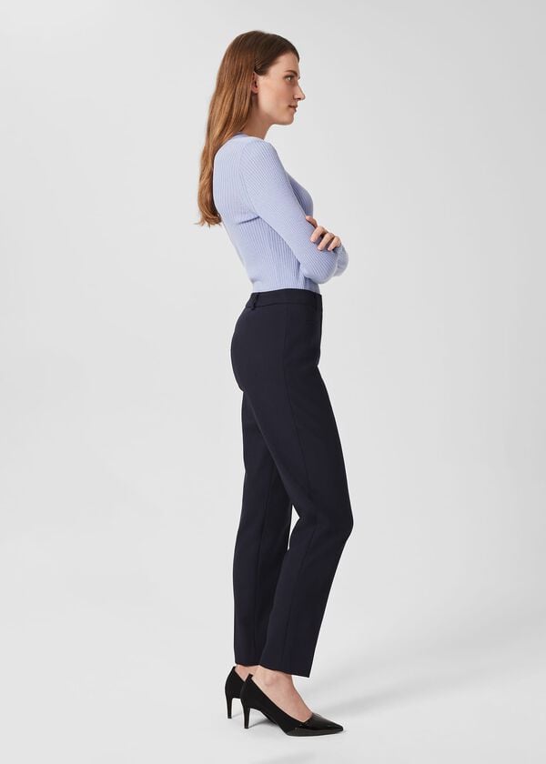 Hobbs Laurel Tapered Trousers Navy