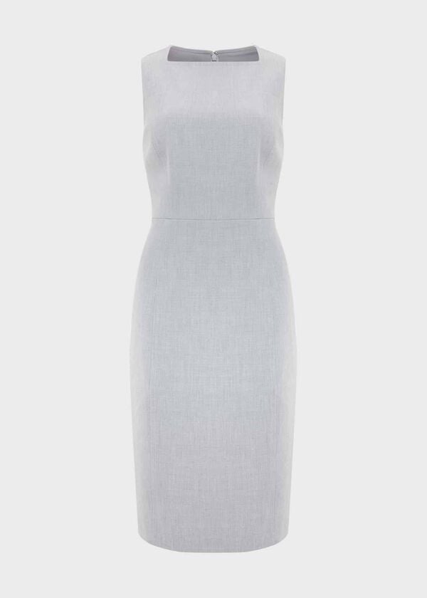 Hobbs Lauren Dress Pale Grey
