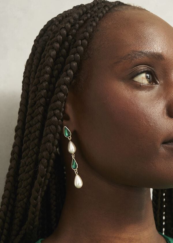 Hobbs Laurie Earring Gold Green