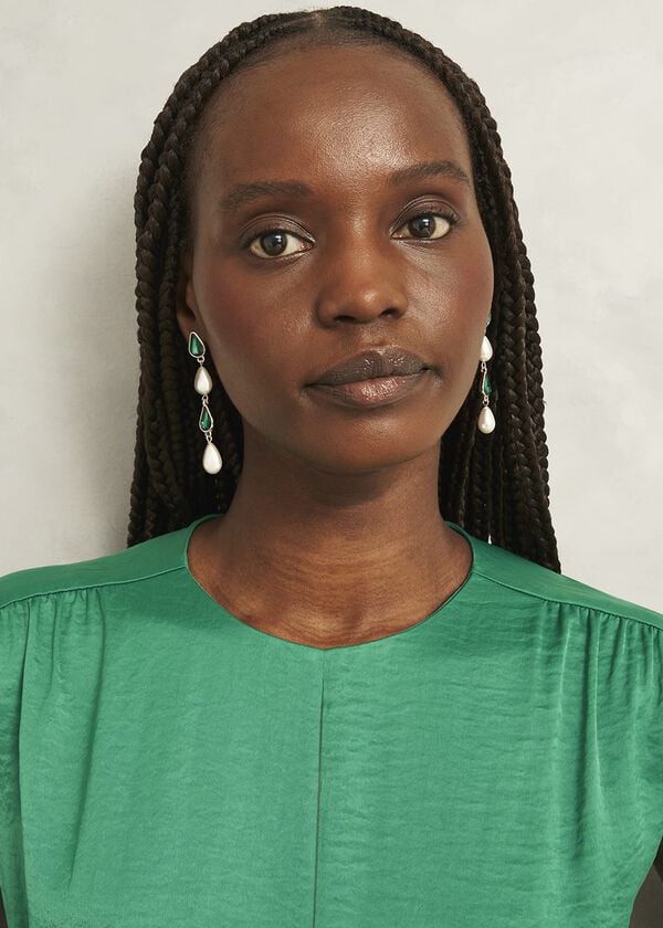 Hobbs Laurie Earring Gold Green