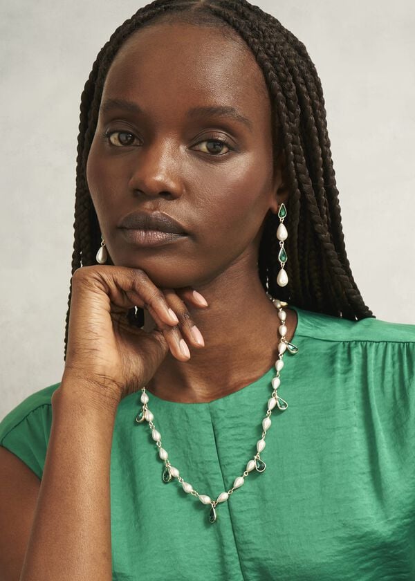 Hobbs Laurie Earring Gold Green