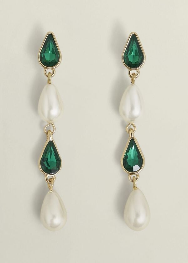 hobbs Laurie Earring Gold Green