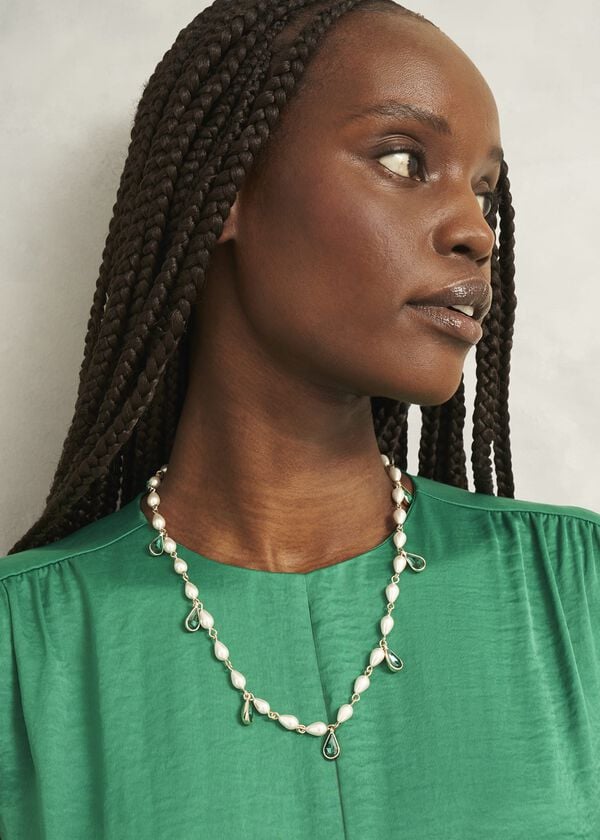 Hobbs Laurie Necklace Gold Green