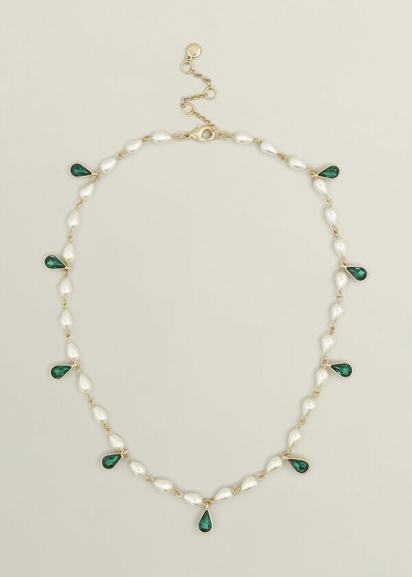 hobbs Laurie Necklace Gold Green