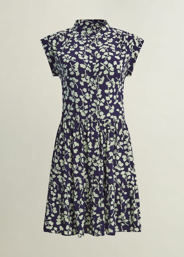 Hobbs Layla Dress True Navy Green