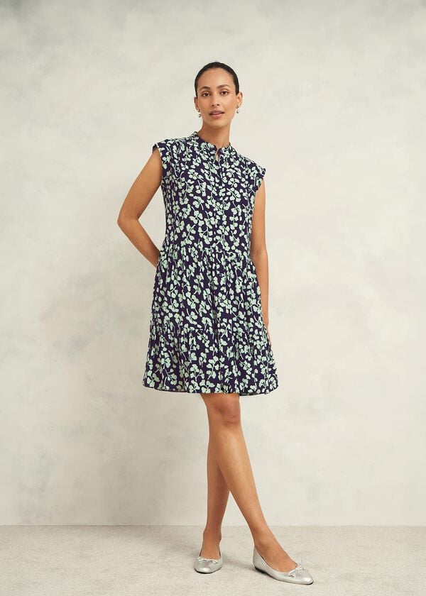 hobbs Layla Dress True Navy Green