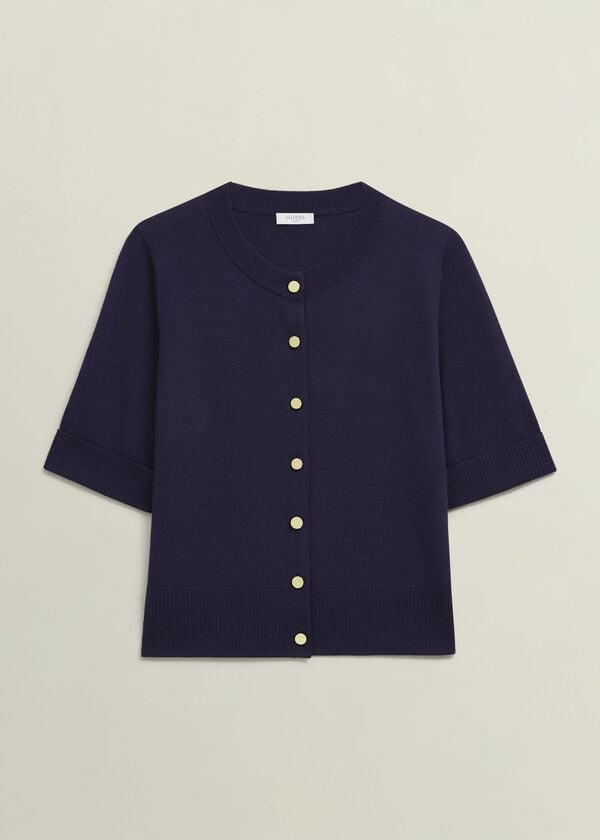 Hobbs Leanne Cardigan With Wool True Navy