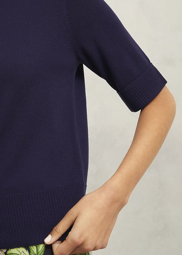 Hobbs Leanne Cardigan With Wool True Navy