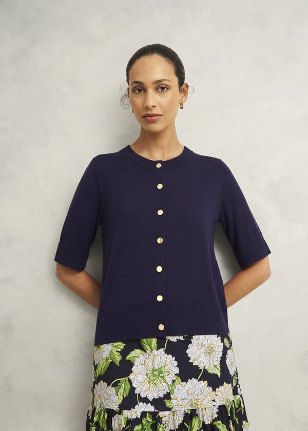 hobbs Leanne Cardigan With Wool True Navy