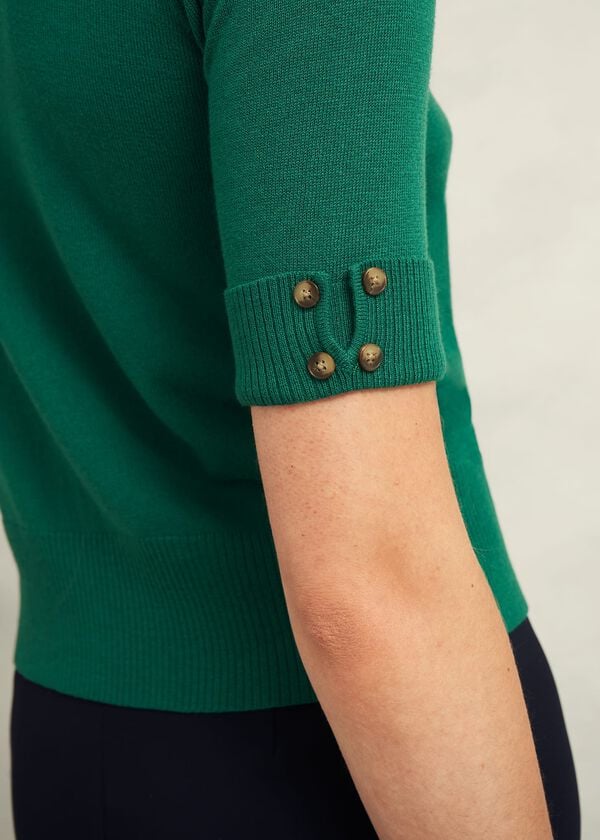 Hobbs Leanne Jumper With Wool Agate Green