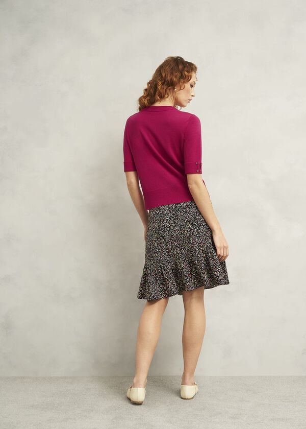 Hobbs Leanne Knitted Top With Wool Zinnia Pink