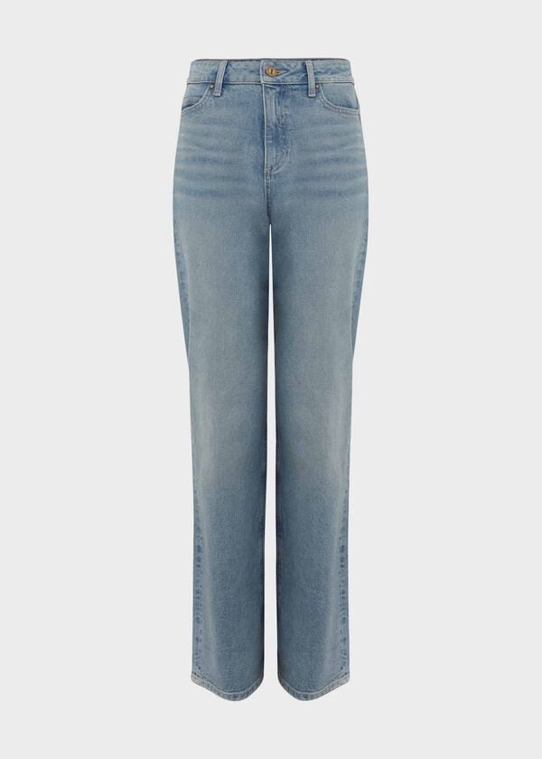 Hobbs Leigh Straight Jeans Light Blue