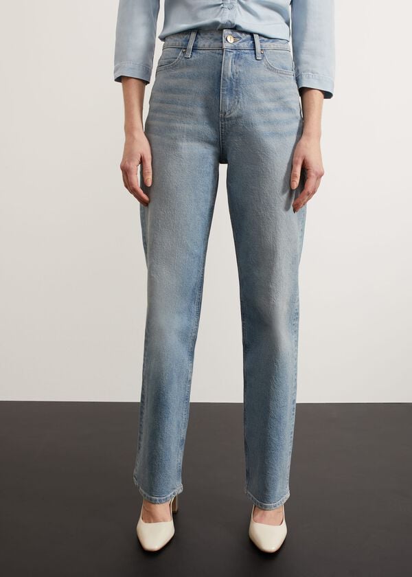 Hobbs Leigh Straight Jeans Light Blue