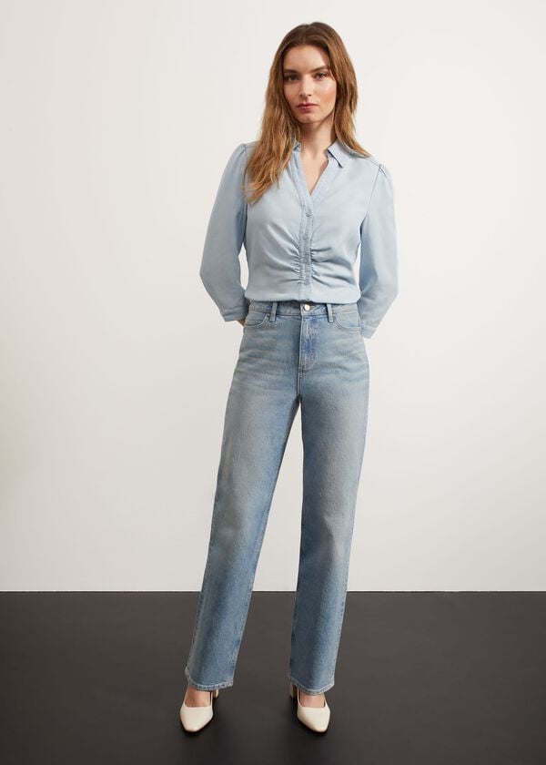 hobbs Leigh Straight Jeans Light Blue