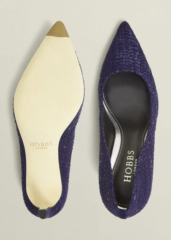 Hobbs Leila Tweed Court Shoes Midnight