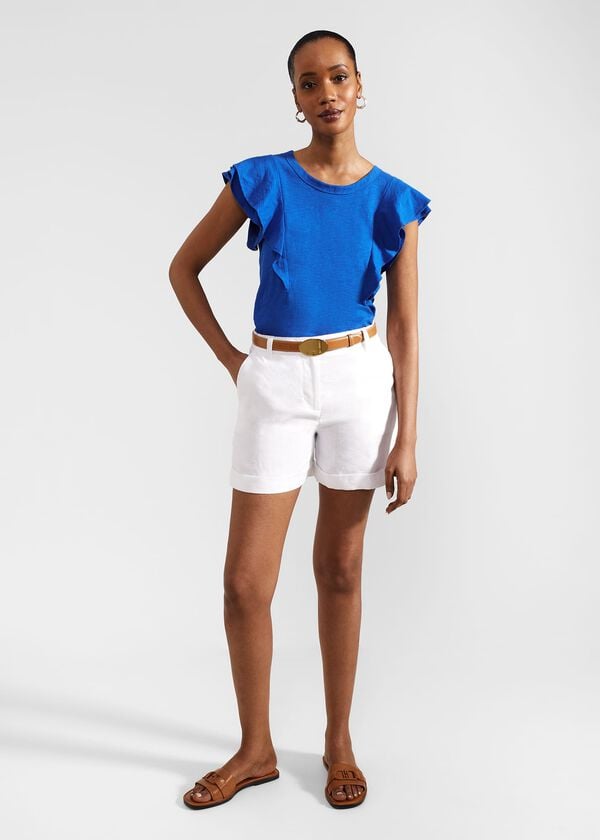 hobbs Lenna Linen Short White