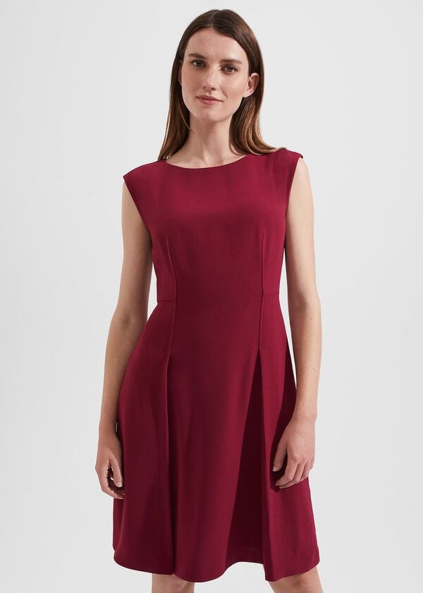 Hobbs Lennon Dress Beet Red