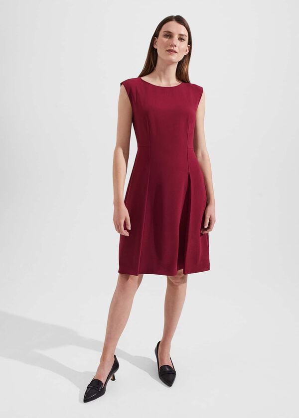 hobbs Lennon Dress Beet Red
