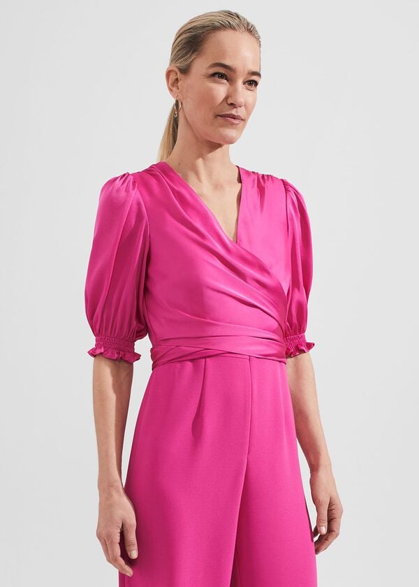 Hobbs Lenora Wrap Jumpsuit Pink