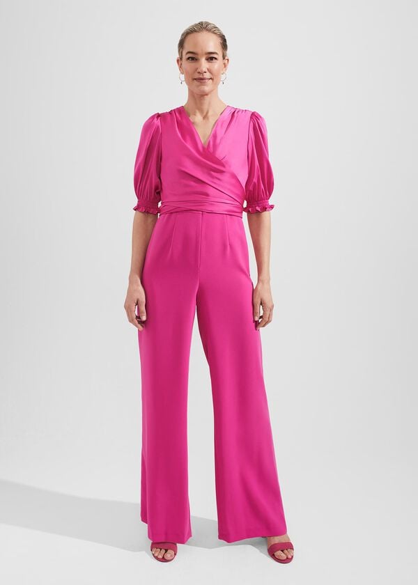 hobbs Lenora Wrap Jumpsuit Pink