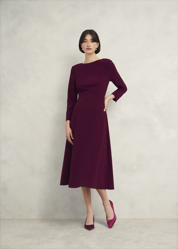 hobbs Leonora Dress Warm Plum