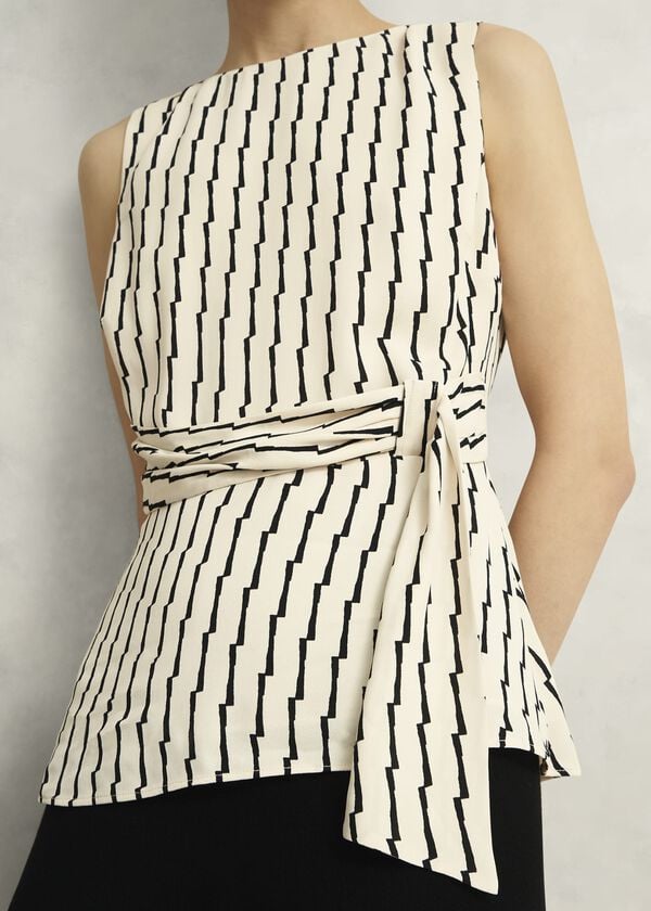 Hobbs Levens Top Cream Black