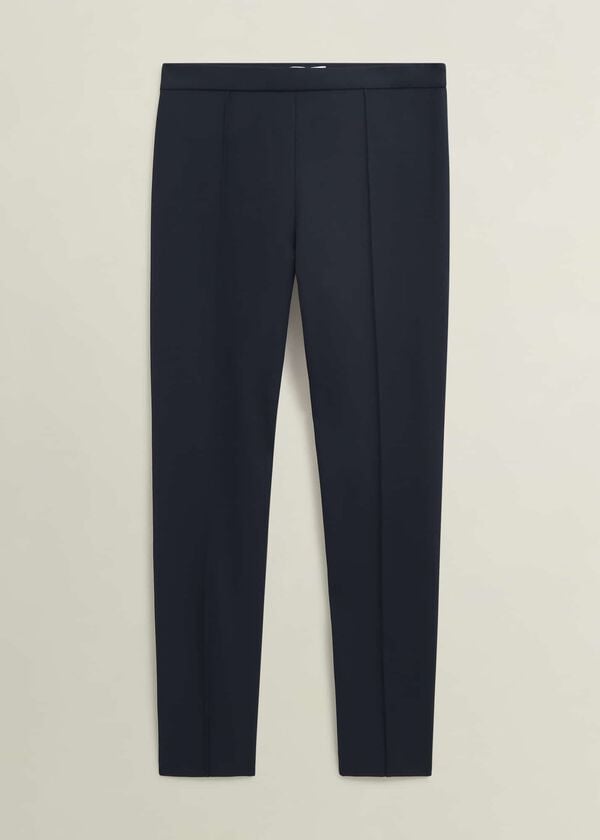 Hobbs Lexi Slim Travel Trousers Navy