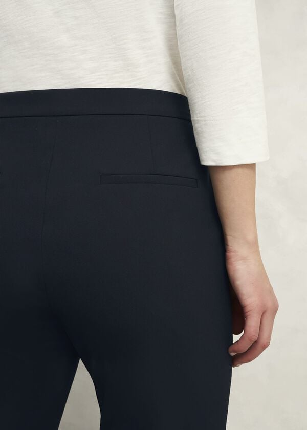 Hobbs Lexi Slim Travel Trousers Navy