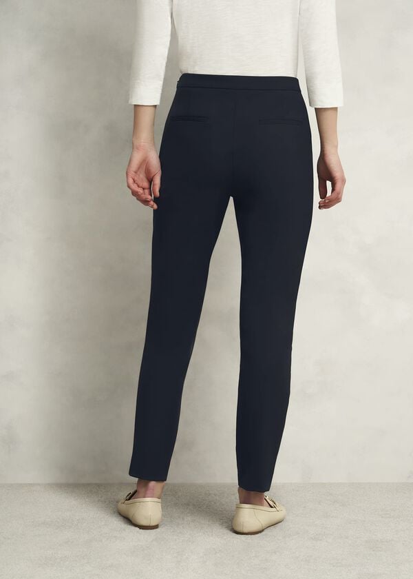 Hobbs Lexi Slim Travel Trousers Navy